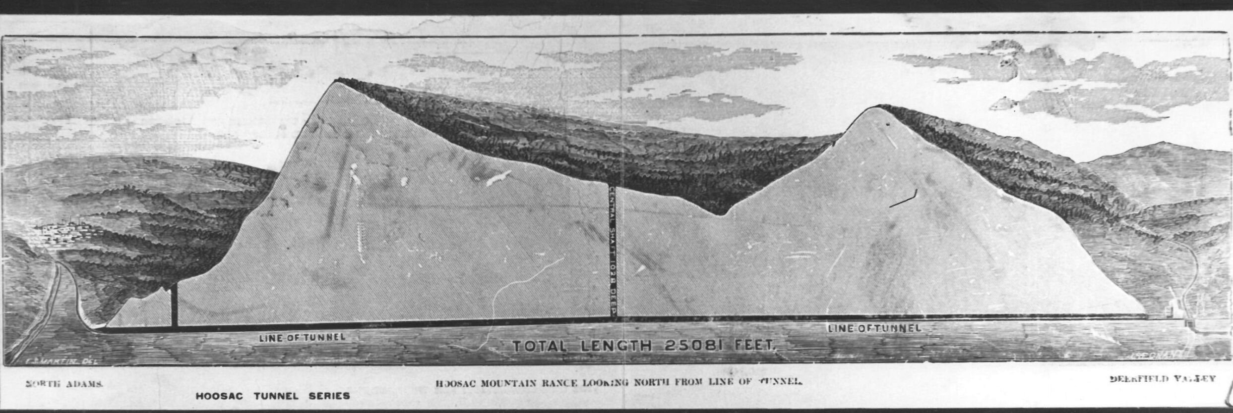 Cross section of the Hoosac Tunnel